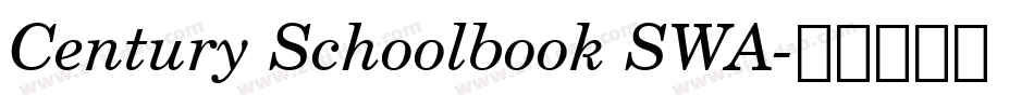 Century Schoolbook SWA字体转换